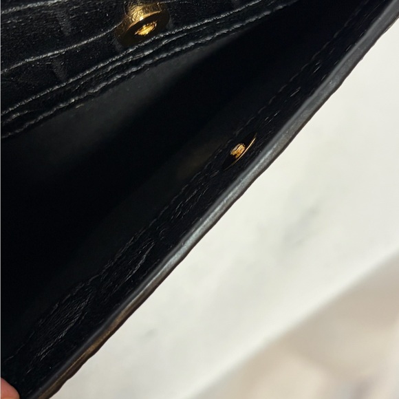 NWT COLE HAAN Christena Envelope Clutch in Black Croc Print